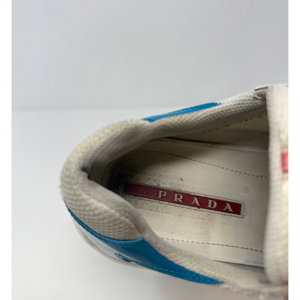 Prada Americas Cup Sneaker Light Blue Size 9 US 8 Prada - Picture 8 of 8